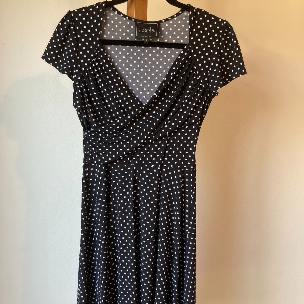 Leota wrap knee-length A-line 50’s style dress